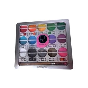 Pebbles Inc Basic Brights Chalk Set 15 Colors with Applicator Tool Pom Poms READ